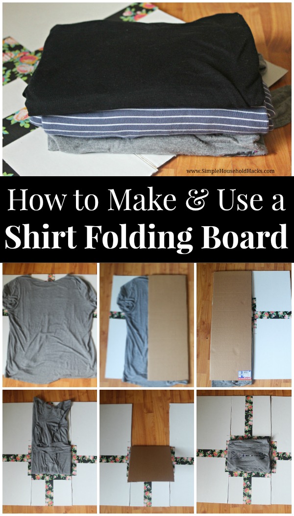 You will want to learn How to Make a Shirt Folding Board to help fold laundry and keep your clothing tidy and your dresser organized! Easy laundry tip and clothing folding hack!