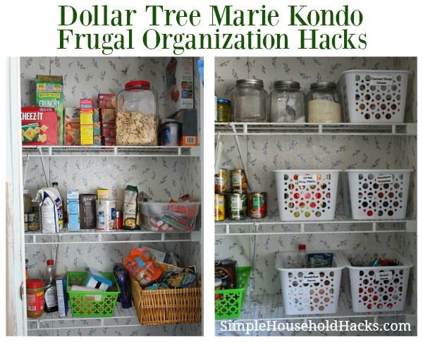 Dollar Tree Marie Kondo Organization Hacks for the Pantry.