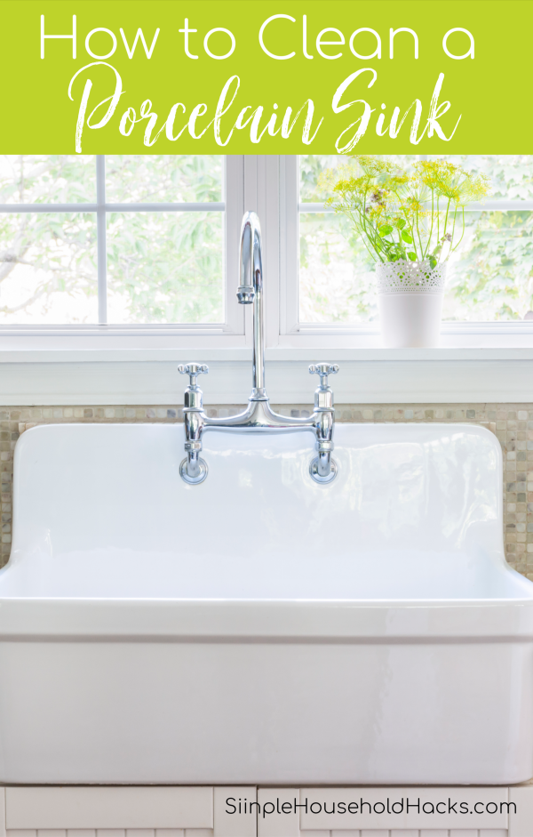 clean white porcelain sink 