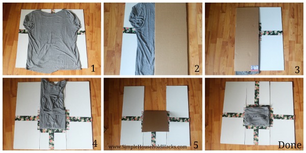 Cómo hacer un doblador de ropa casero con un cartón  Shirt folding, Shirt  folding board, Clothes folding board