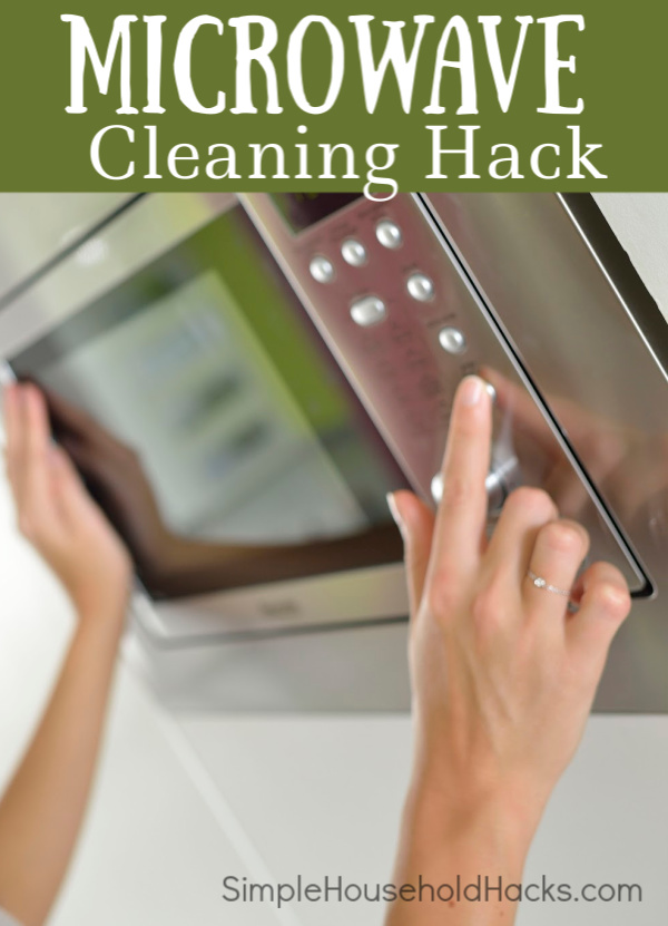 Stubborn stuck on food in the microwave stressing you out? Use this Microwave Cleaning Hack to quickly and easily deep clean your microwave.