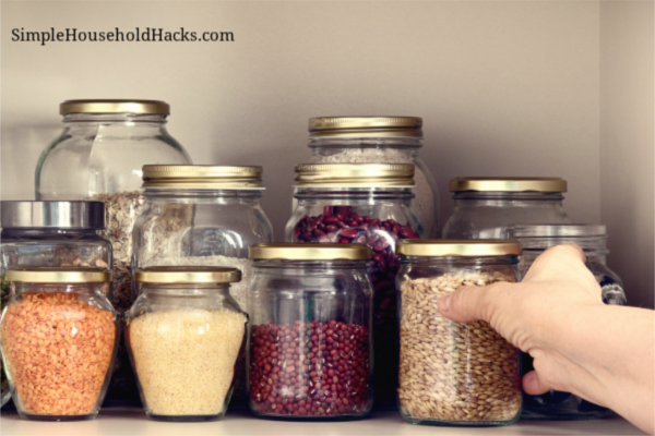 Depression era money saving tips_ Reduce, Reuse, and Recyle as much as you possible can like these old glass jars which are used to store beans and grains.