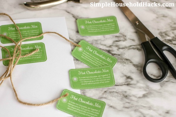 Hot Chocolate Mix Ornaments printable tags