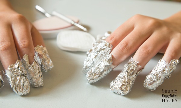 using the foil method to remove acrylic nails at home