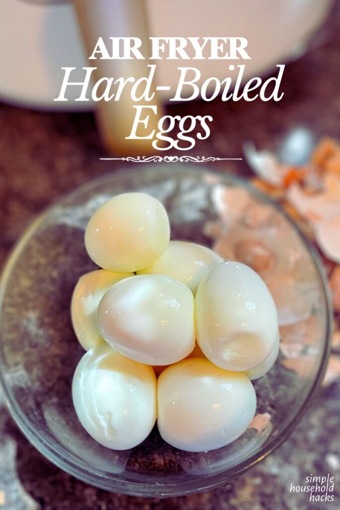 Air Fryer Hard-Boiled Eggs in a bowl.